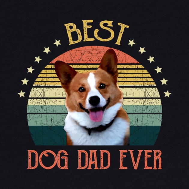 Mens Best Dog Dad Ever Corgi Fathers Day Gift by gussiemc